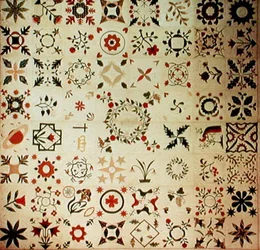 Album quilt voor Mary Hill, uit Maltaville, New York, 1847